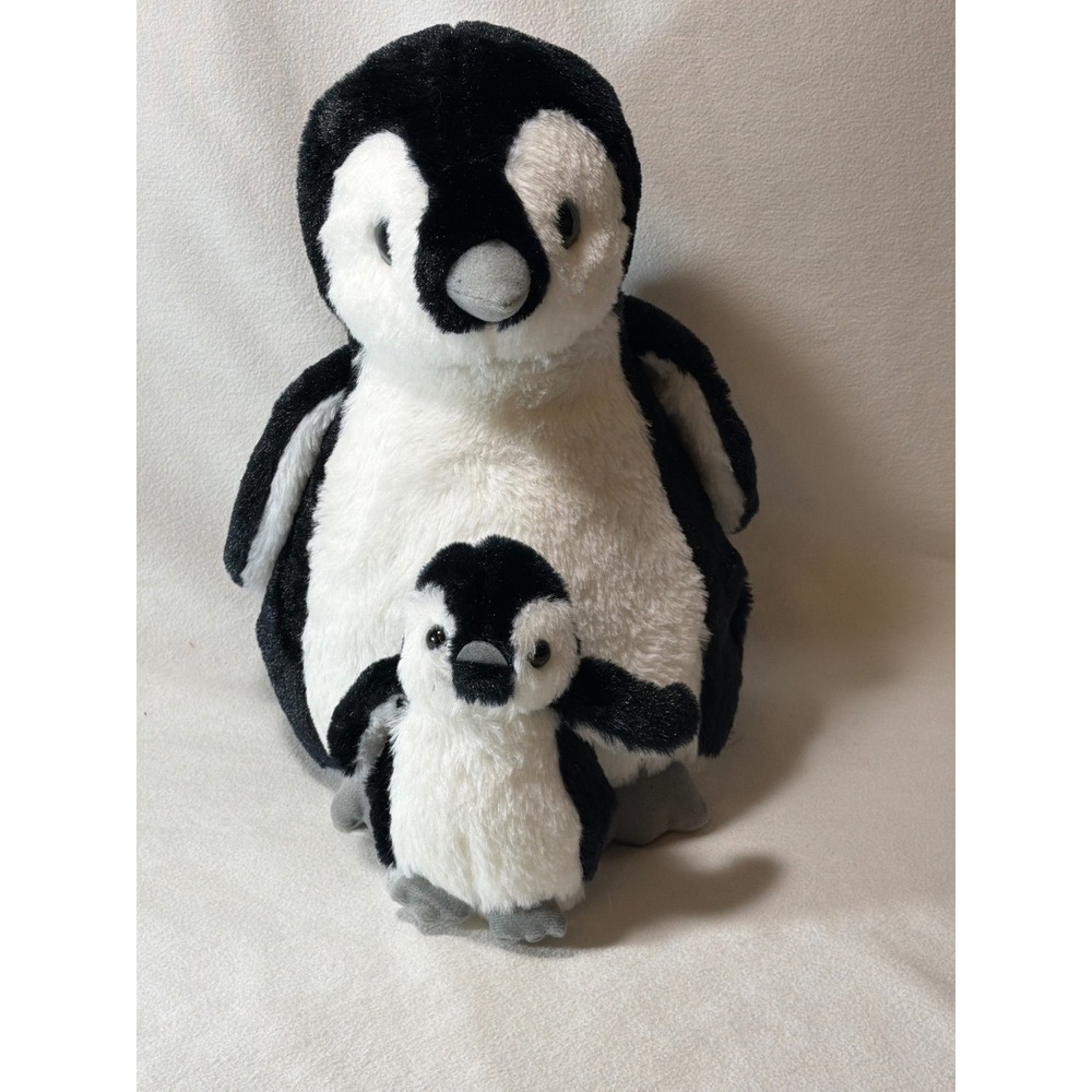The Petting Zoo Penguin and Chick Plush Stuffed Animal Black White Set